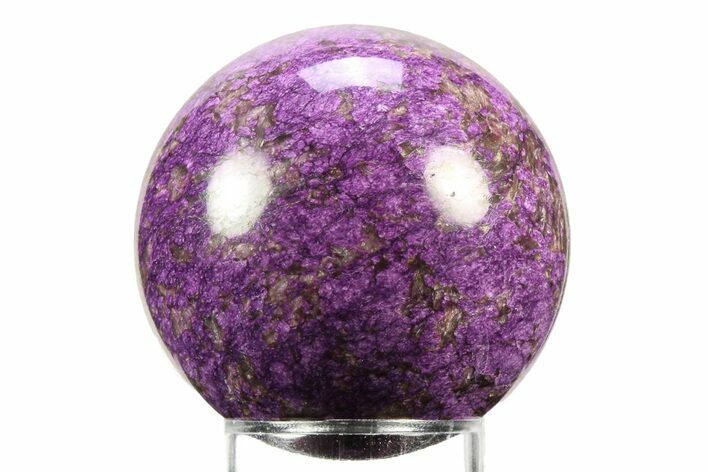Polished Purple Chromium-Bearing Iowaite w/ Serpentine Sphere #356561